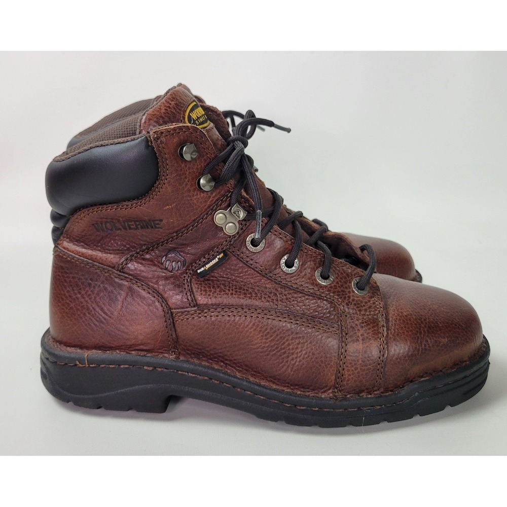Wolverine DuraShocks Mens 9M Brown Leather 6 Inch Work Boots W04377 EH Rated